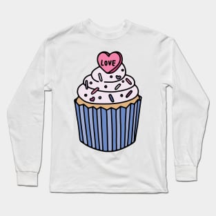 Love and Sprinkles Cupcake Long Sleeve T-Shirt